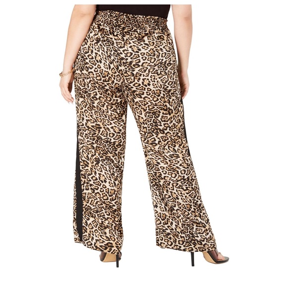 New INC Leo love dress pants smocked waist Plus 4X animal - Picture 1 of 6